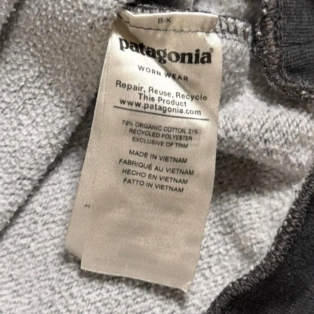 Patagonia Organic‎ Cotton Quilted Crewneck Sweatshirt | Charcoal Gray | XXL